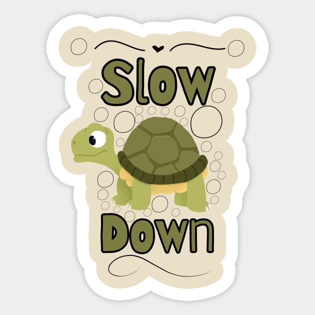 Slow down - Kid's Designs- Kids Clothes - Kids fashion Sticker by Onyi